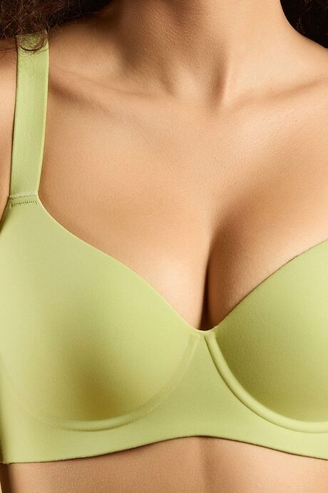 Soie Padded Regular Wired Full Coverage T-Shirt Bra - Shadow Lime — image 5